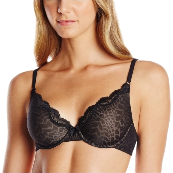 Maidenform one fab fit black Lace T-shirt bra sz 34C - Picture 1 of 5